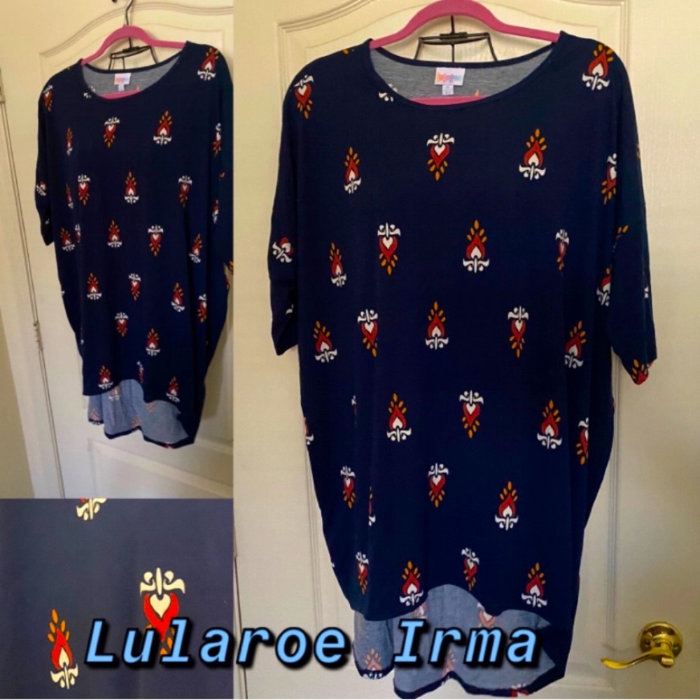 Sold, Lularoe Irma 2XL Navy, comfy shirt